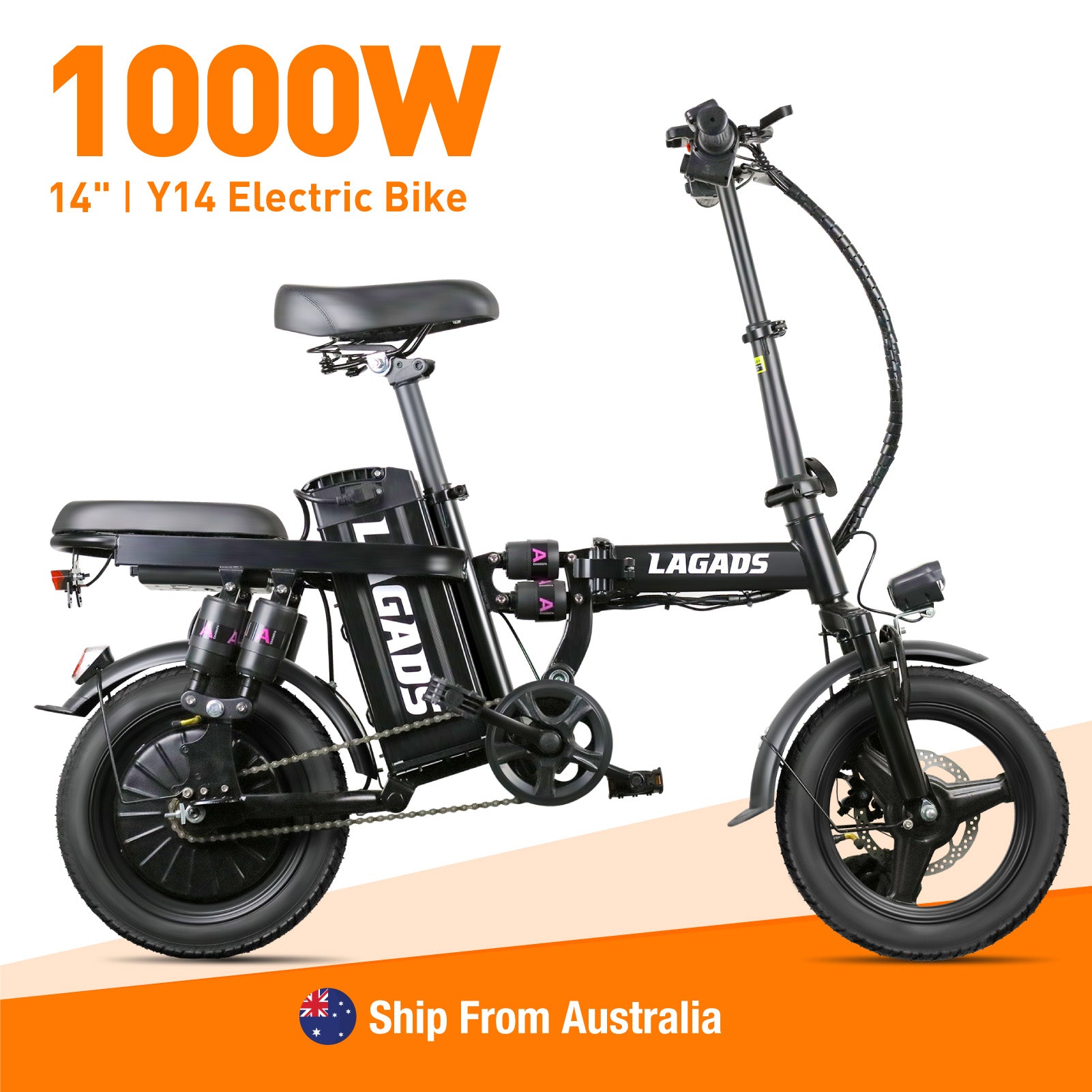LAGADS  Y14 folding ebike
